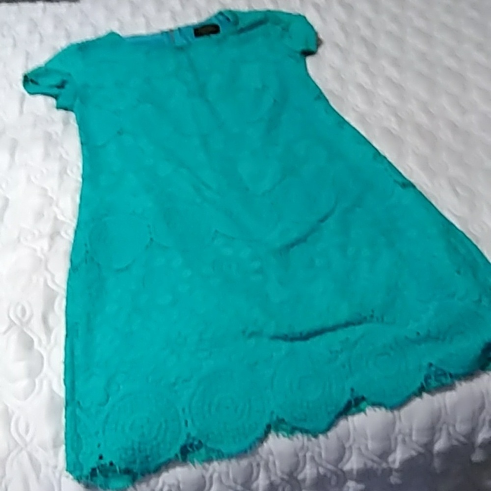 Laundry by Shelli Segal Dark Teal Lace Dress